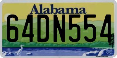AL license plate 64DN554