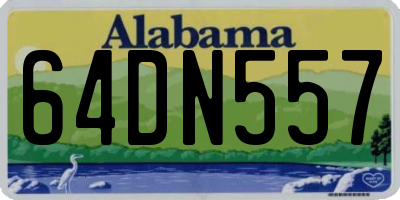 AL license plate 64DN557