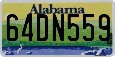 AL license plate 64DN559