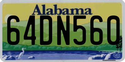 AL license plate 64DN560