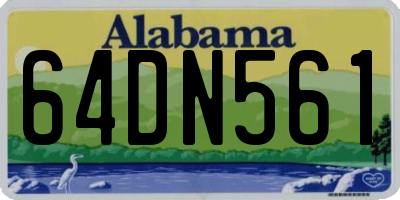 AL license plate 64DN561