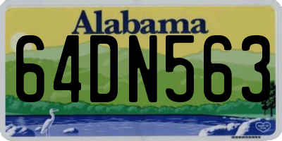 AL license plate 64DN563