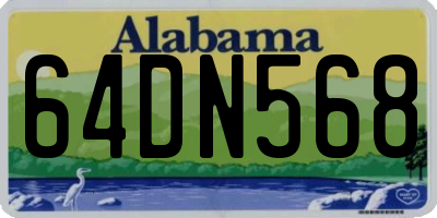 AL license plate 64DN568