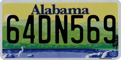 AL license plate 64DN569