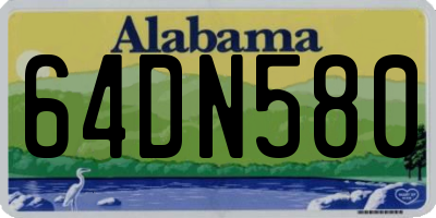 AL license plate 64DN580