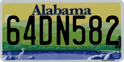 AL license plate 64DN582