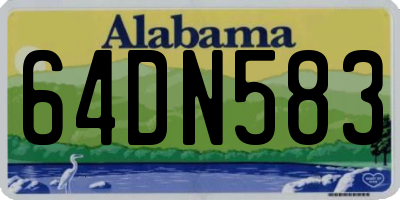 AL license plate 64DN583