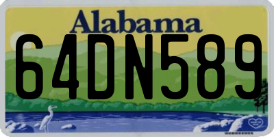 AL license plate 64DN589