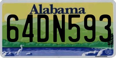 AL license plate 64DN593