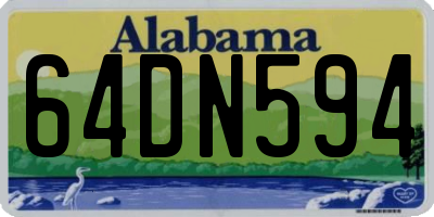 AL license plate 64DN594