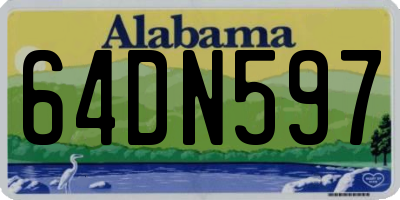 AL license plate 64DN597