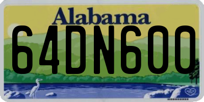 AL license plate 64DN600