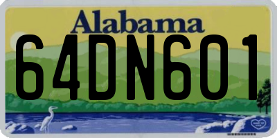 AL license plate 64DN601