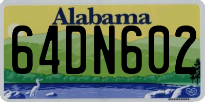 AL license plate 64DN602