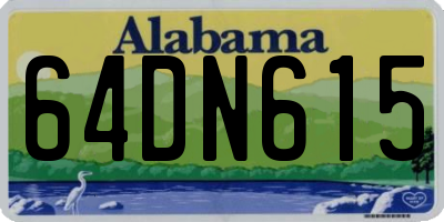 AL license plate 64DN615
