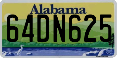 AL license plate 64DN625