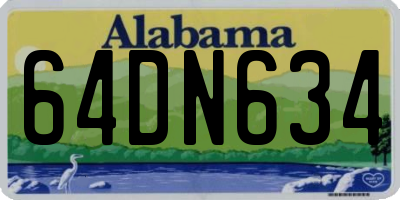 AL license plate 64DN634