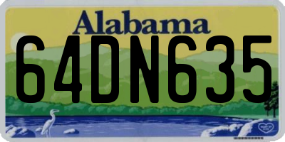 AL license plate 64DN635