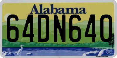 AL license plate 64DN640