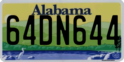 AL license plate 64DN644
