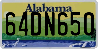 AL license plate 64DN650