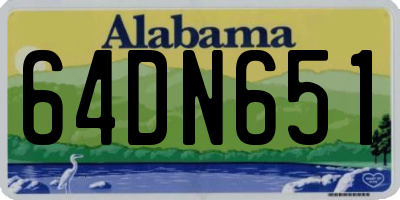 AL license plate 64DN651
