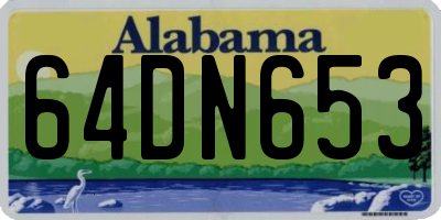AL license plate 64DN653