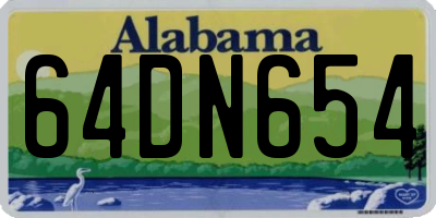 AL license plate 64DN654