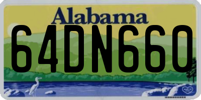 AL license plate 64DN660