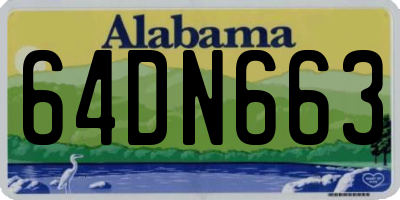 AL license plate 64DN663