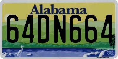 AL license plate 64DN664