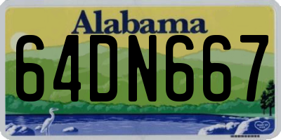 AL license plate 64DN667