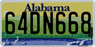 AL license plate 64DN668