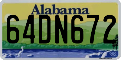 AL license plate 64DN672