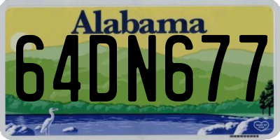 AL license plate 64DN677