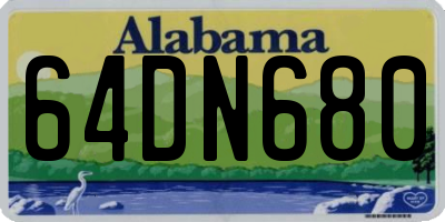 AL license plate 64DN680