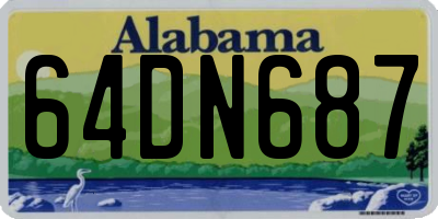 AL license plate 64DN687