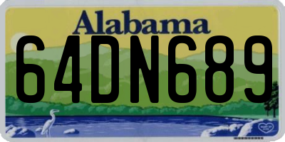 AL license plate 64DN689