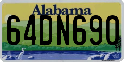 AL license plate 64DN690