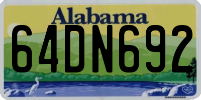 AL license plate 64DN692