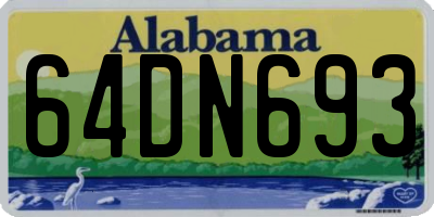AL license plate 64DN693