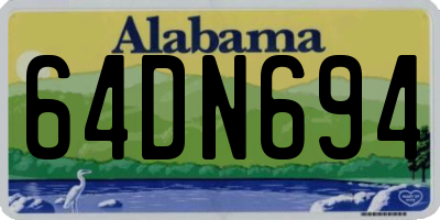 AL license plate 64DN694