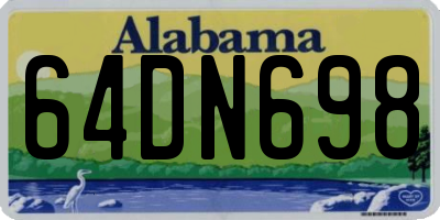 AL license plate 64DN698