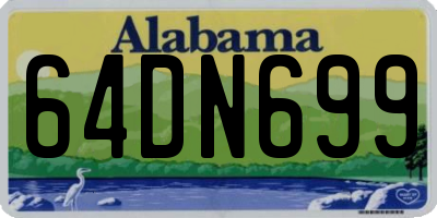AL license plate 64DN699