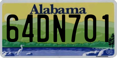 AL license plate 64DN701