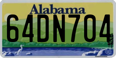 AL license plate 64DN704