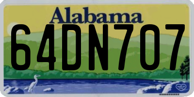 AL license plate 64DN707