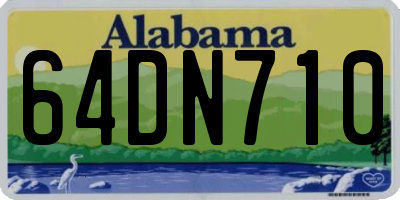 AL license plate 64DN710