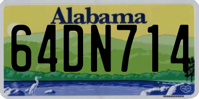 AL license plate 64DN714
