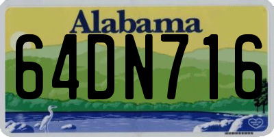 AL license plate 64DN716